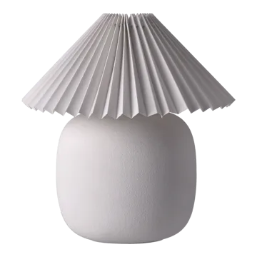 Boulder pöytävalaisin 29 cm white-pleated white - Scandi Living