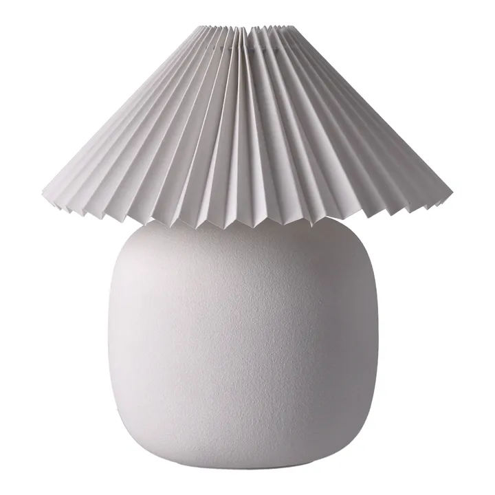 Boulder pöytävalaisin 29 cm white-pleated white - Scandi Living