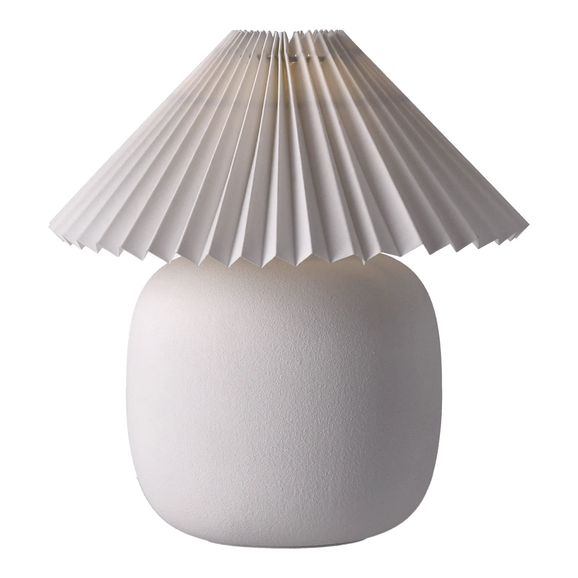Boulder pöytävalaisin 29 cm white-pleated white,  Scandi Living