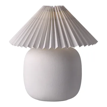 Boulder pöytävalaisin 29 cm white-pleated white - Scandi Living