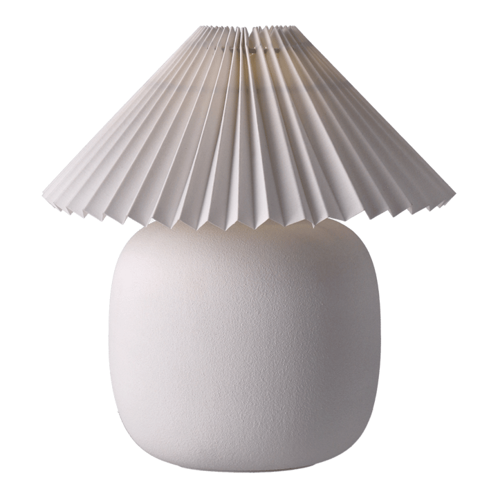 Boulder pöytävalaisin 29 cm white-pleated white Scandi Living