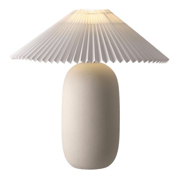 Boulder pöytävalaisin 48 cm beige-pleated white - undefined - Scandi Living