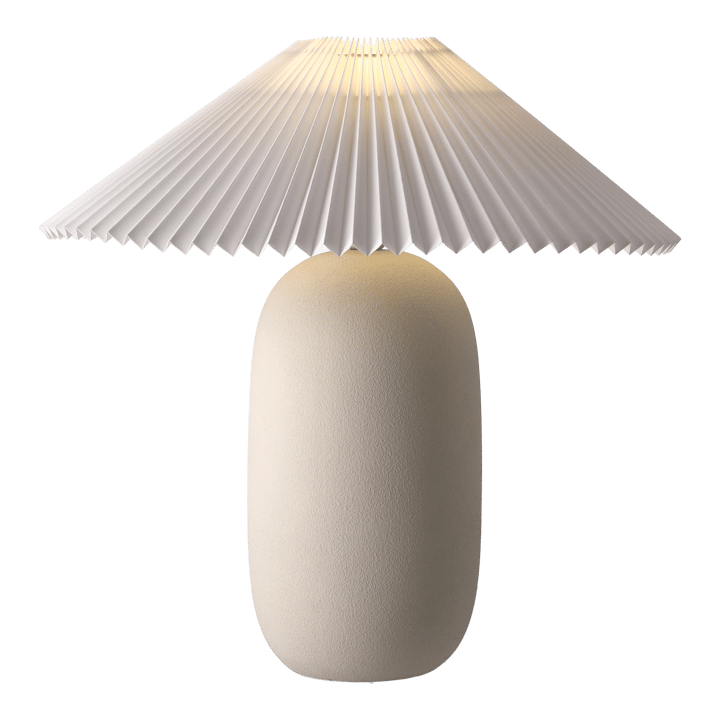 Boulder pöytävalaisin 48 cm beige-pleated white Scandi Living