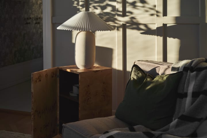 Boulder pöytävalaisin 48 cm beige-pleated white Scandi Living