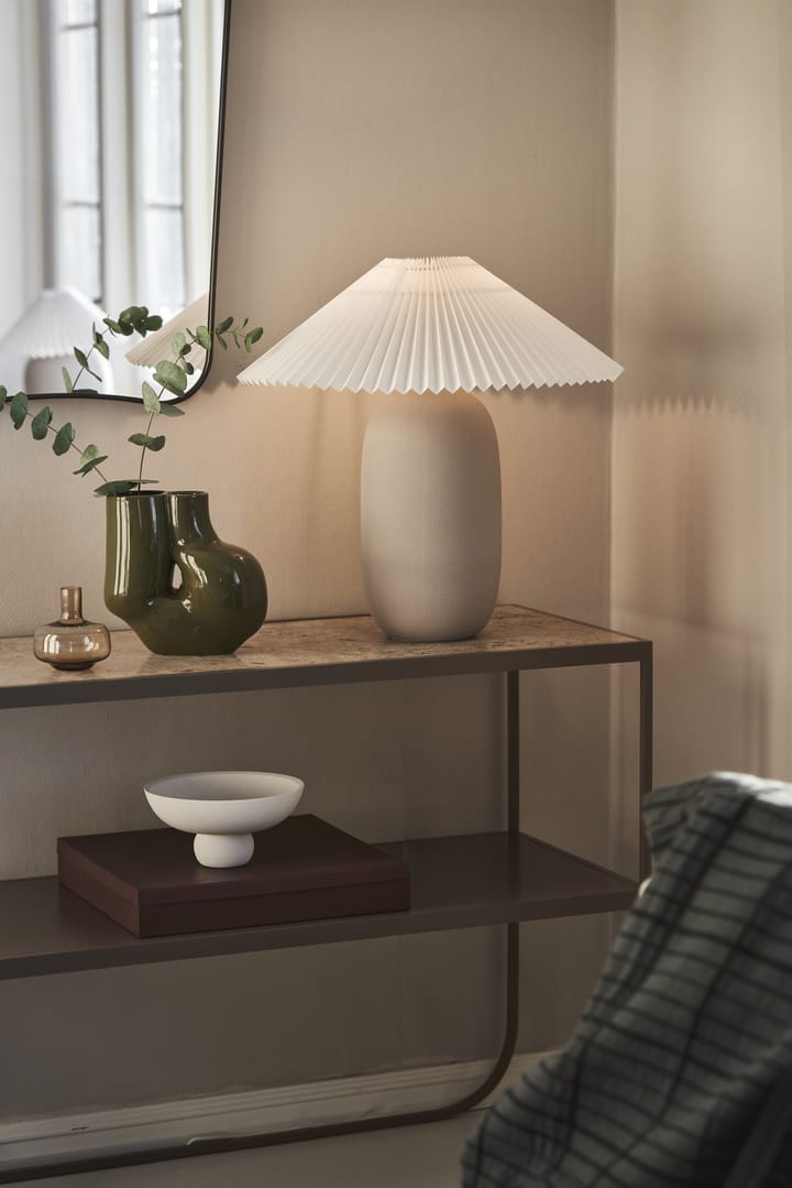 Boulder pöytävalaisin 48 cm grey-pleated white Scandi Living