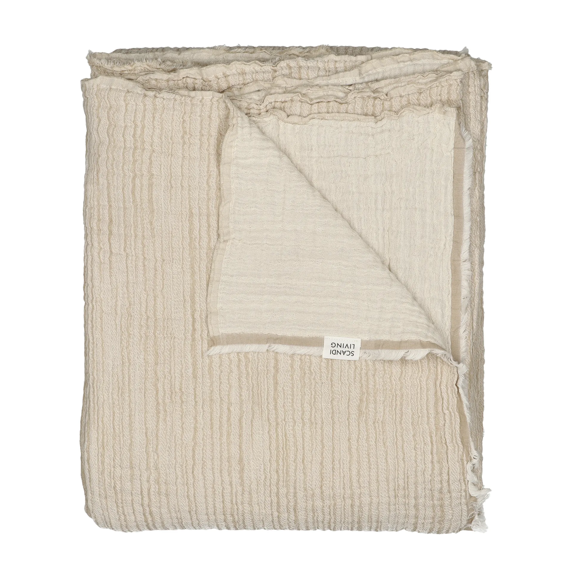 Breeze päiväpeitto 260 x 260 cm, Beige Scandi Living