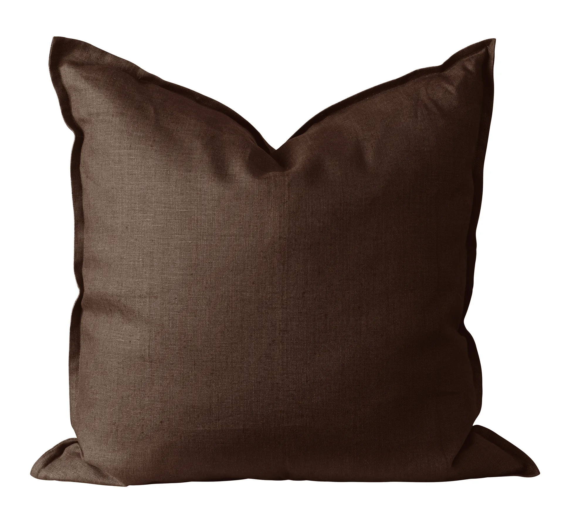 Calm tyynyliina pellava 50x50 cm, Chocolate Brown Scandi Living