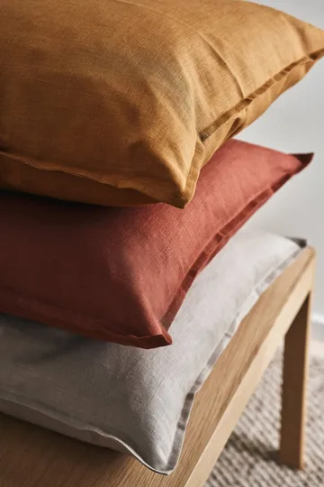 Calm tyynyliina pellava 50x50 cm - Mustard - Scandi Living