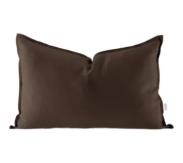 Calm tyynynpäällinen pellava 40 x 60 cm - Chocolate Brown - Scandi Living