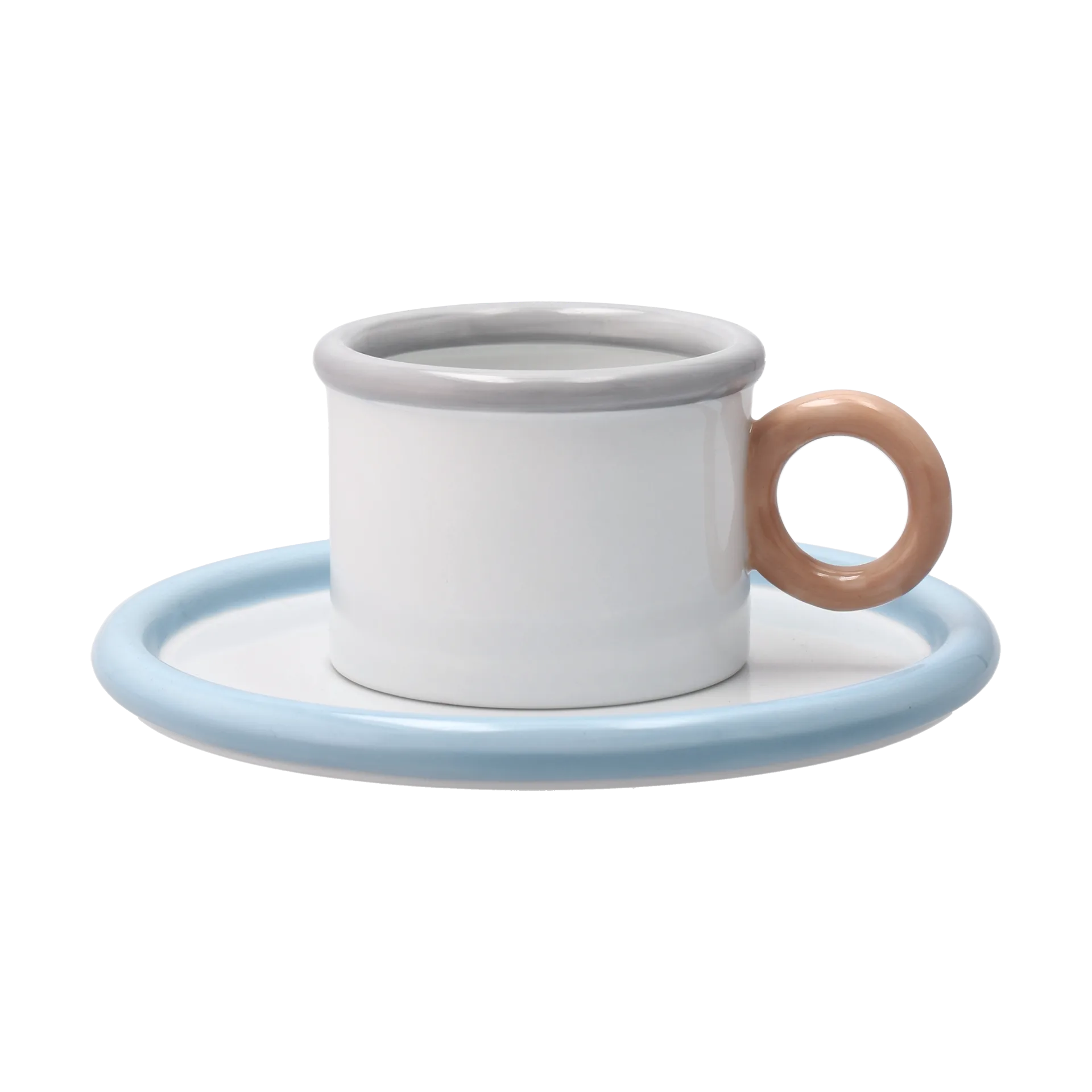 Chunky kuppi ja lautanen, Sininen-harmaa Scandi Living