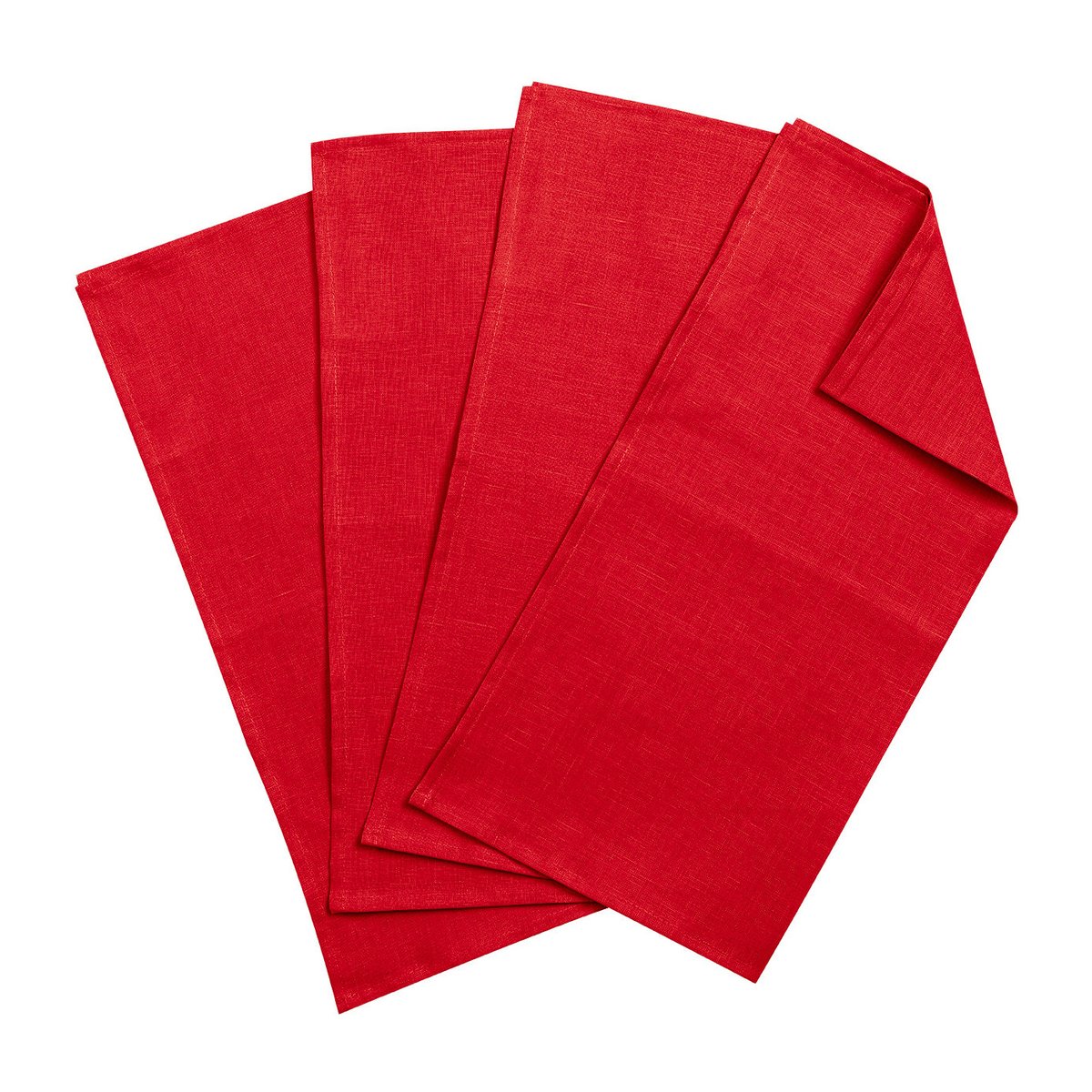 Scandi Living Clean lautasliinat 45 cm x 45 cm, 4-pakkaus Red