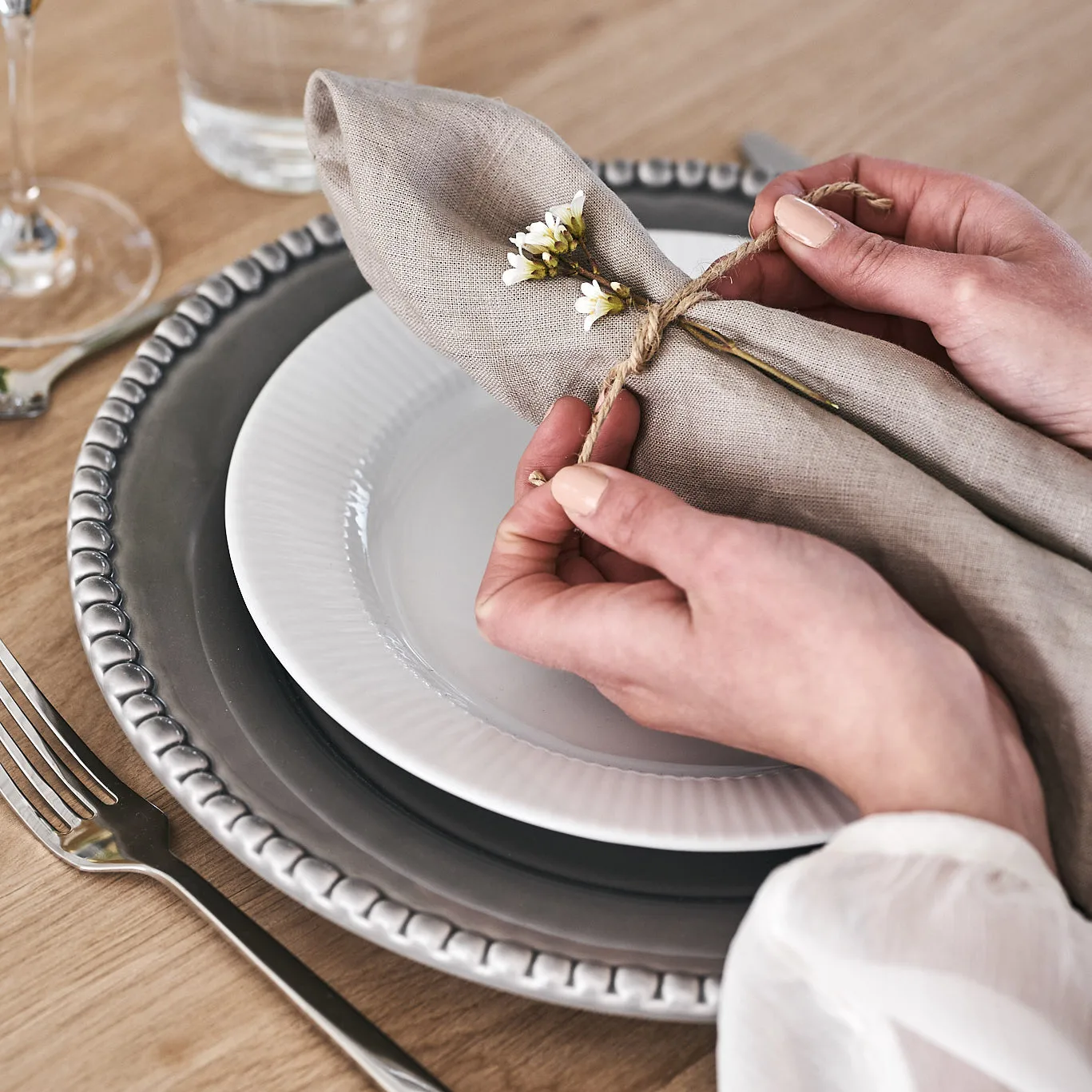 Clean lautasliinat 45 cm x 45 cm, 4-pakkaus, sand Scandi Living