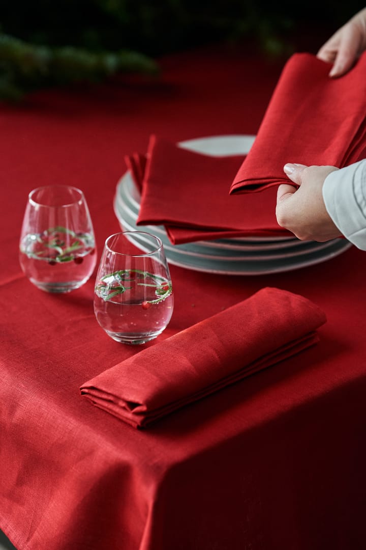 Clean pellavaliina 145x350 cm , Red Scandi Living