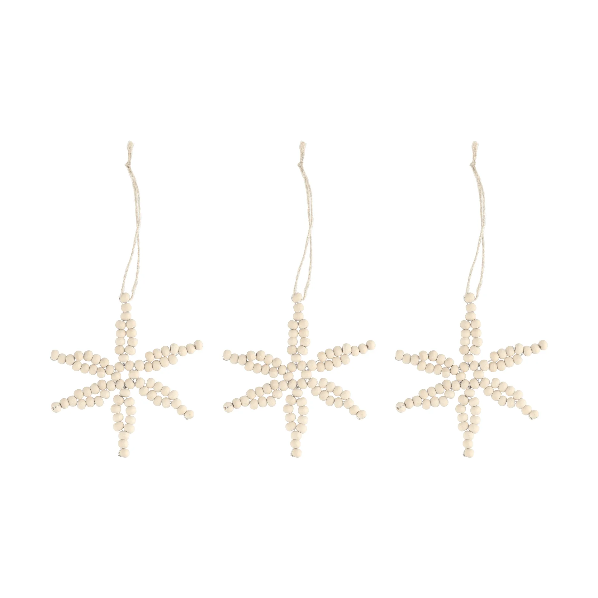 Craft joulukuusenkoriste lumihiutale 3-pack, luonnonväri Scandi Living