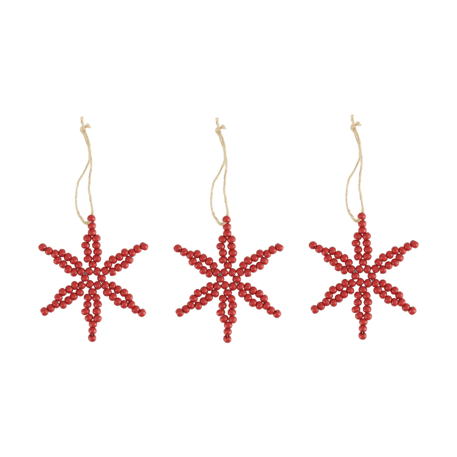 Craft joulukuusenkoriste lumihiutale 3-pack, Punainen Scandi Living