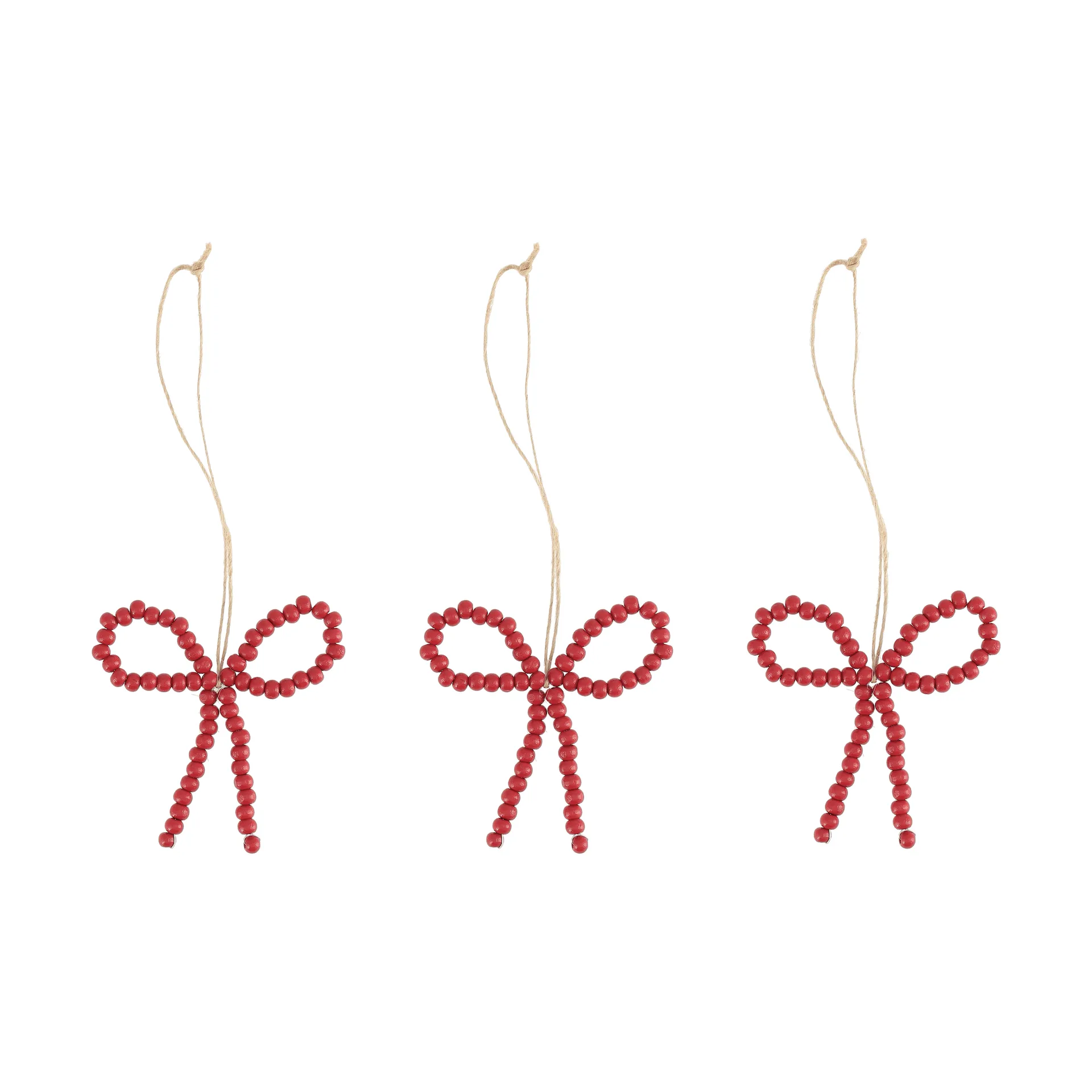 Craft joulukuusenkoriste rusetti 3-pack, Punainen Scandi Living