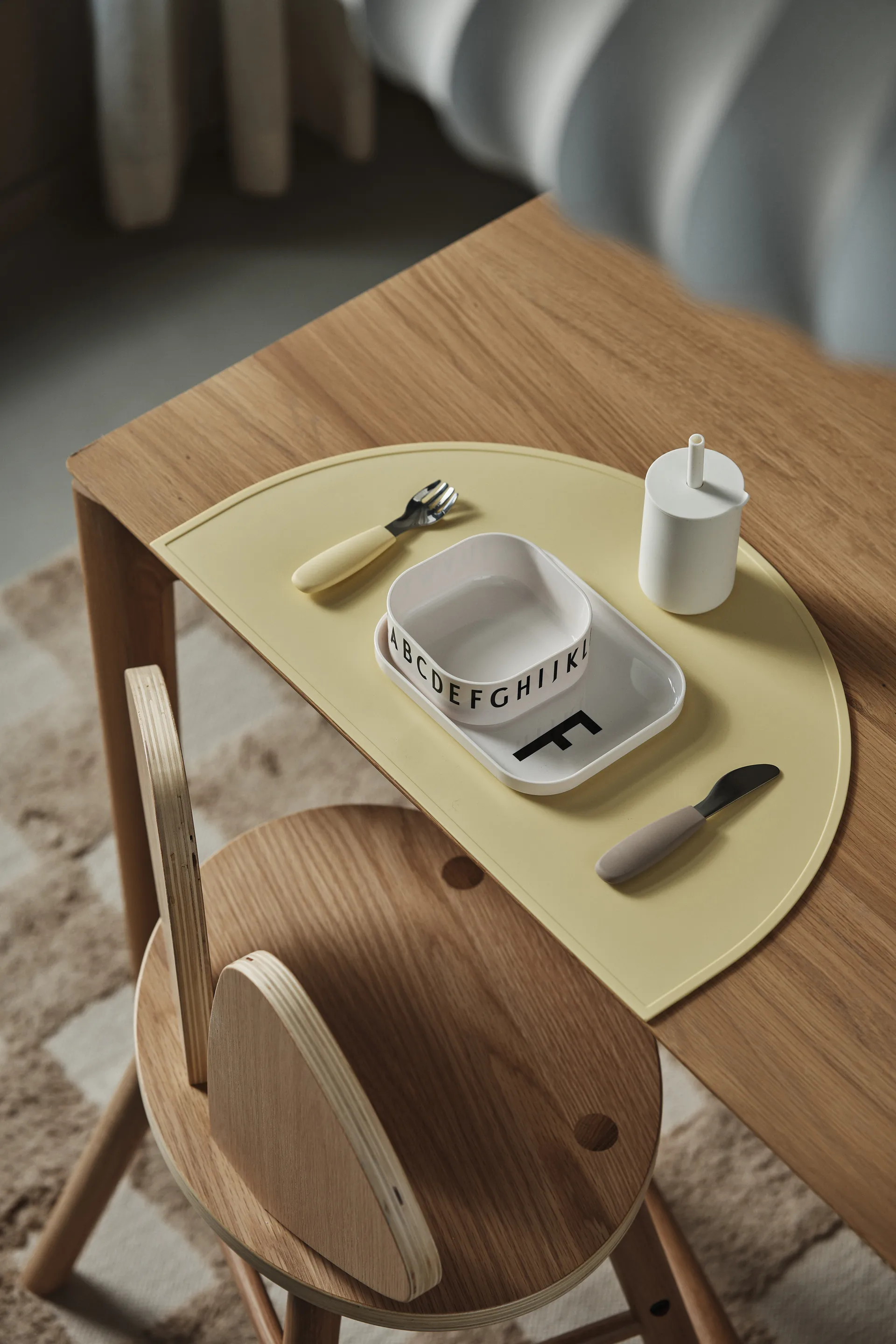 Dine silikoninen aterinsetti, 3 osaa, Taupe Scandi Living