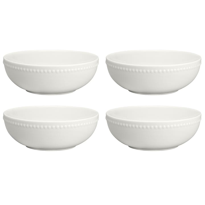Dots aamiaiskulho 60 cl 4-pakkaus - valkoinen - Scandi Living