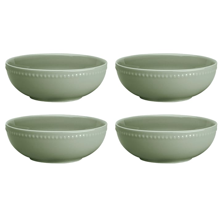 Dots aamiaiskulho 60 cl 4-pakkaus - Vihreä - Scandi Living