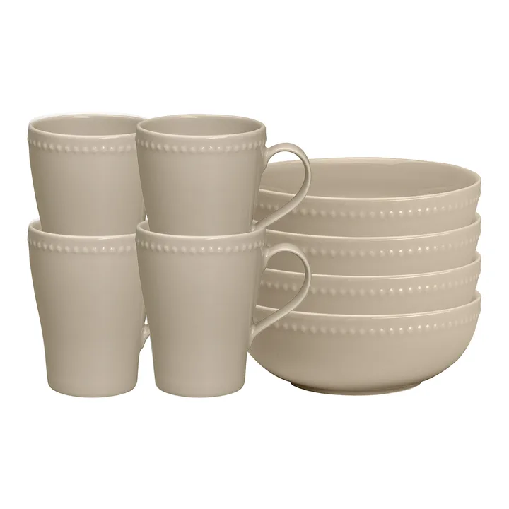 Dots aamupalasetti, beige - Scandi Living