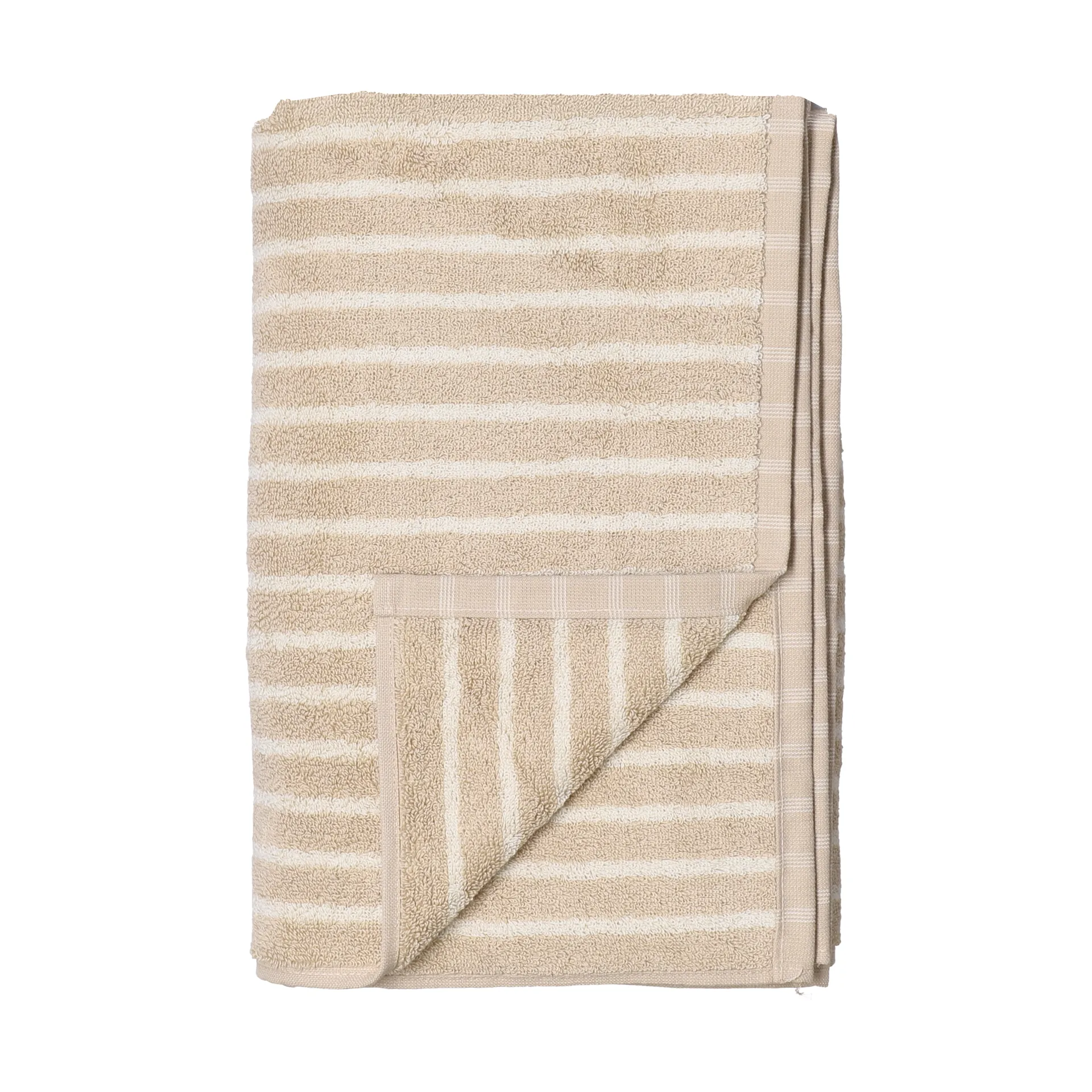Drift kylpypyyhe 100x150 cm, Beige valkoinen Scandi Living