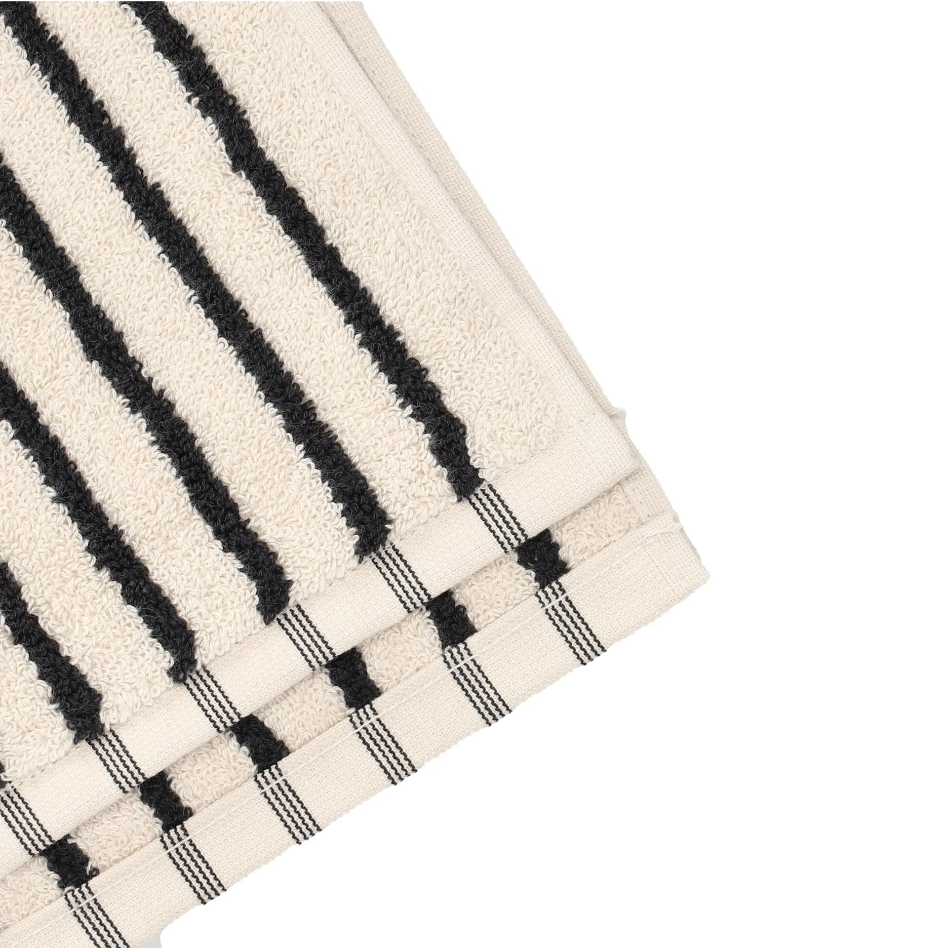 Drift kylpypyyhe 70x140 cm, Valko-musta Scandi Living