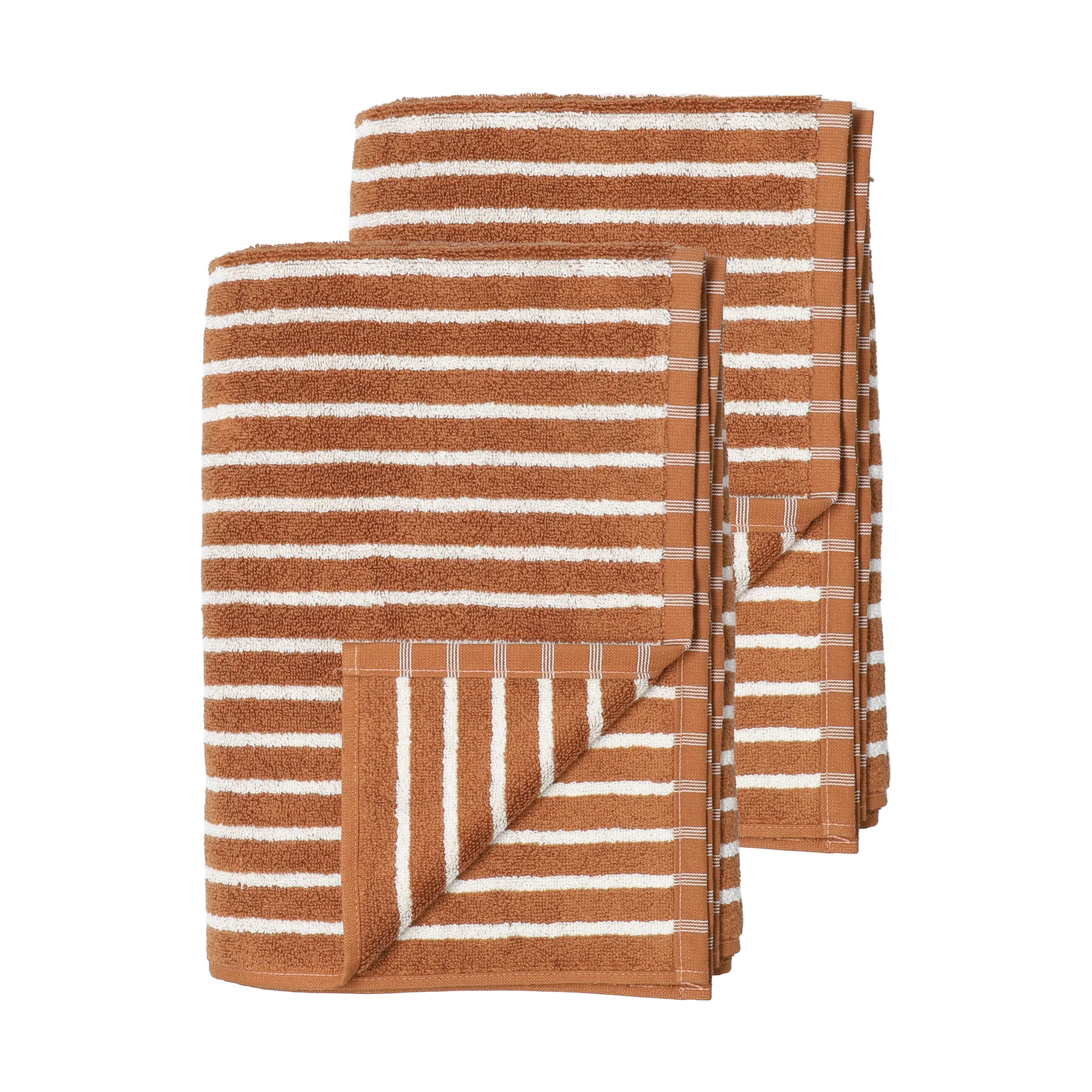 Drift kylpypyyhkeet 100x150 cm 2 kpl - ruskea-valkoinen Scandi Living