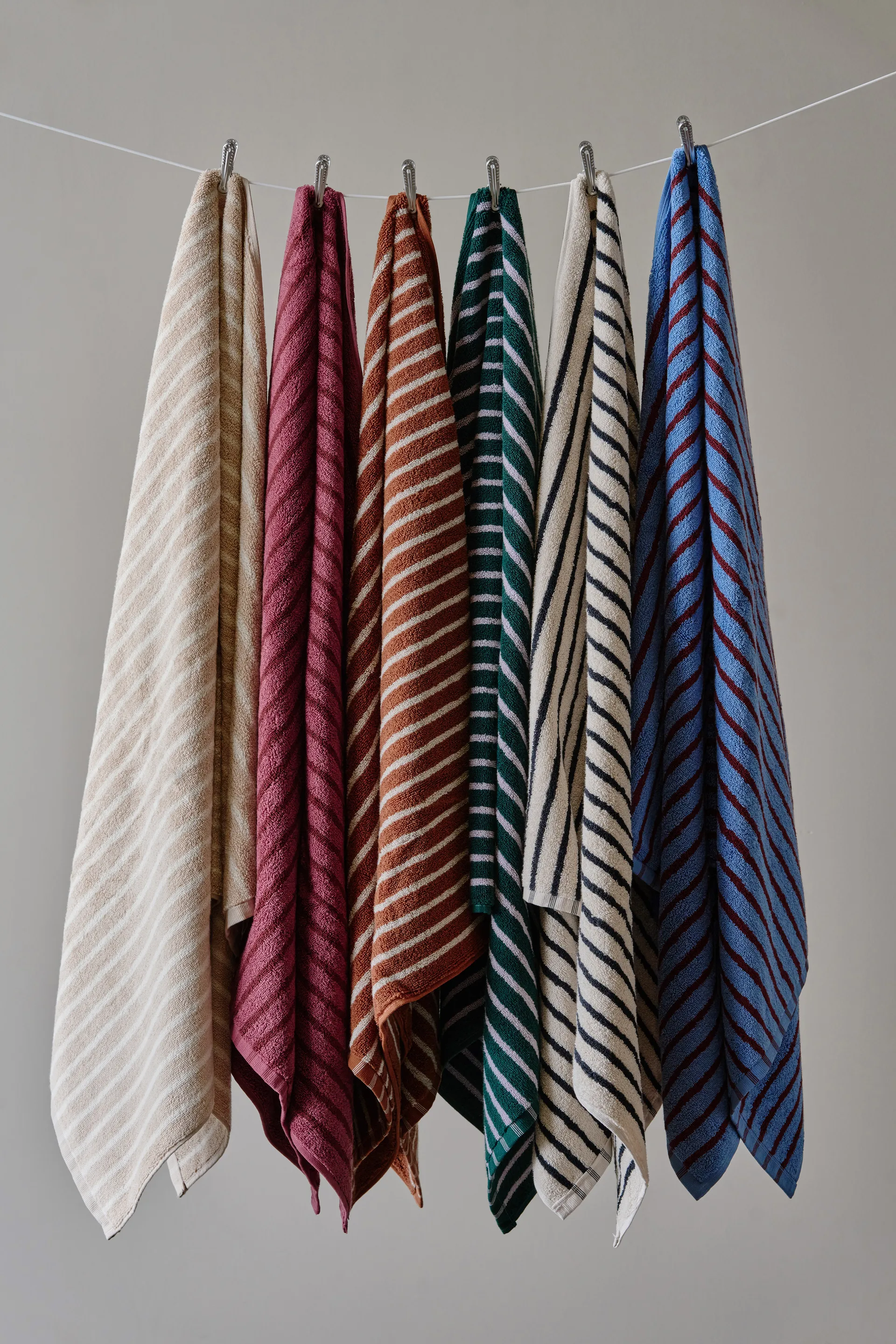 Drift kylpypyyhkeet 100x150 cm 2 kpl - vihreä–liila Scandi Living