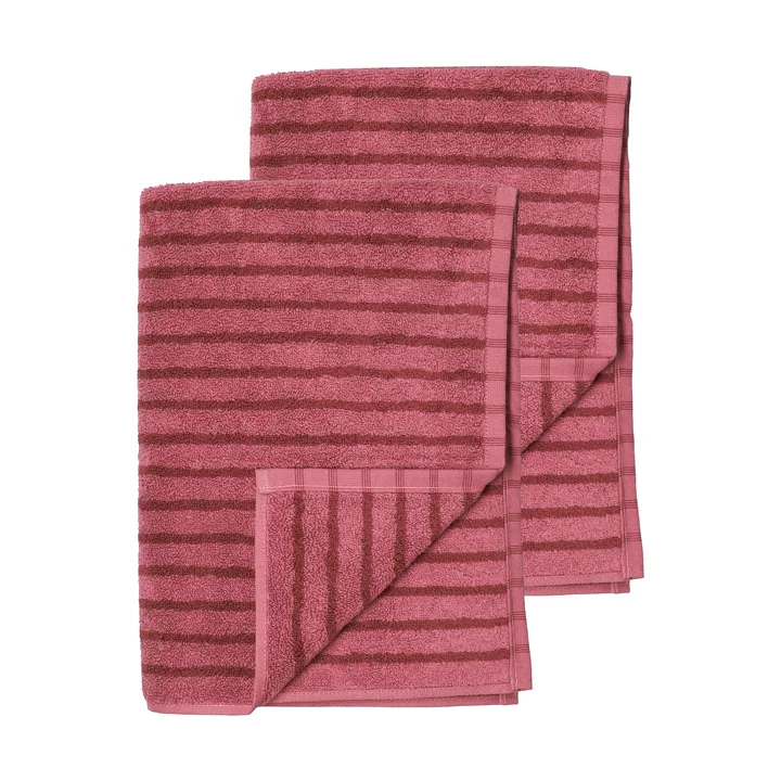 Drift kylpypyyhkeet 100x150 cm 2-pack - Rosa-punainen - Scandi Living