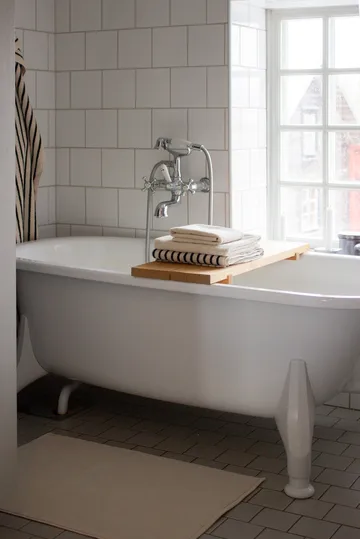 Drift kylpypyyhkeet 100x150 cm 2-pack – valkoinen-musta - Scandi Living