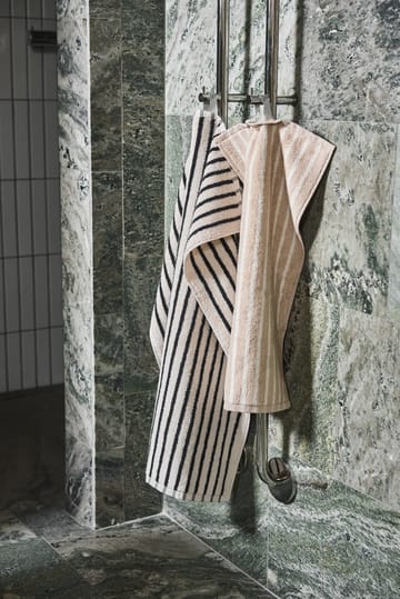 Drift pyyhe 30x50 cm - Beige-valkoinen - Scandi Living