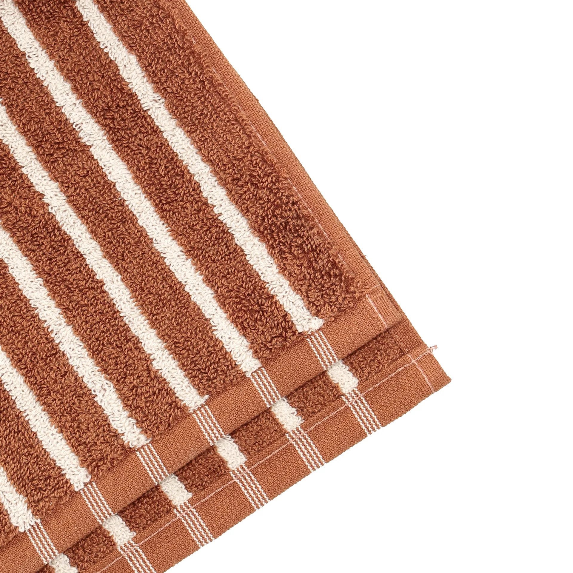 Drift pyyhe 30x50 cm, Ruskea-valkoinen Scandi Living