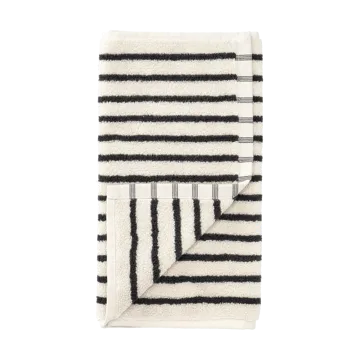 Drift pyyhe 30x50 cm - Valko-musta - Scandi Living