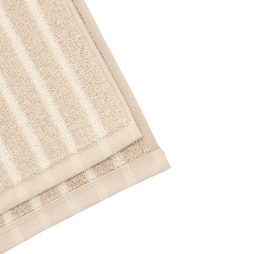 Drift pyyhe 50x70 cm - Beige-valkoinen - Scandi Living