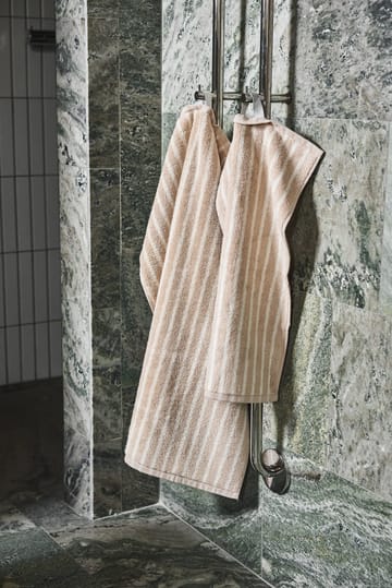 Drift pyyhe 50x70 cm - Beige-valkoinen - Scandi Living