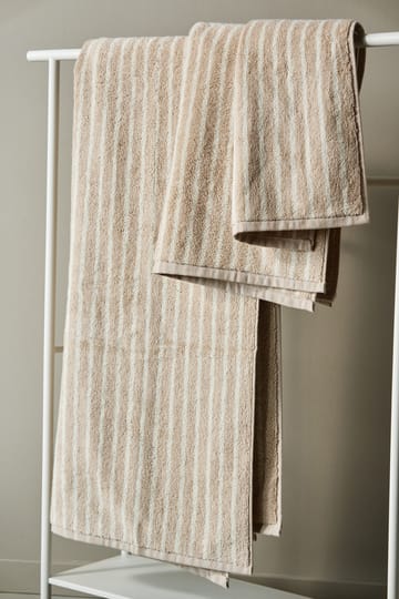 Drift pyyhe 50x70 cm - Beige-valkoinen - Scandi Living