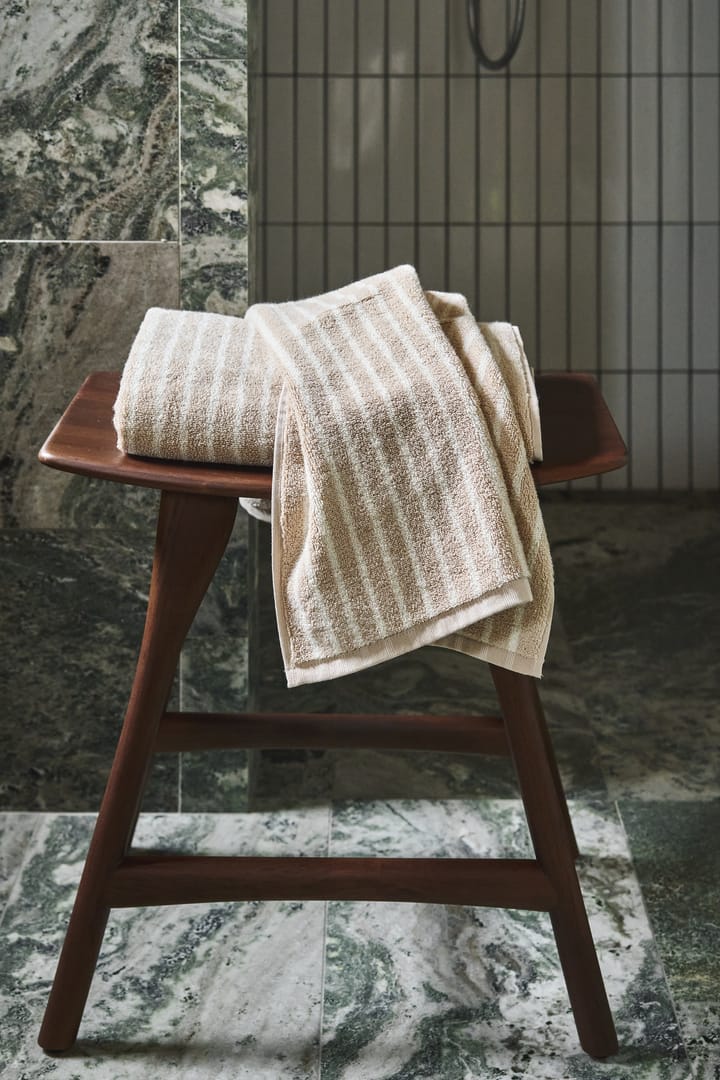 Drift pyyhe 50x70 cm, Beige-valkoinen Scandi Living