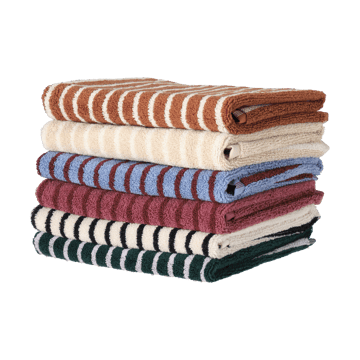 Drift pyyhe 50x70 cm - Beige-valkoinen - Scandi Living