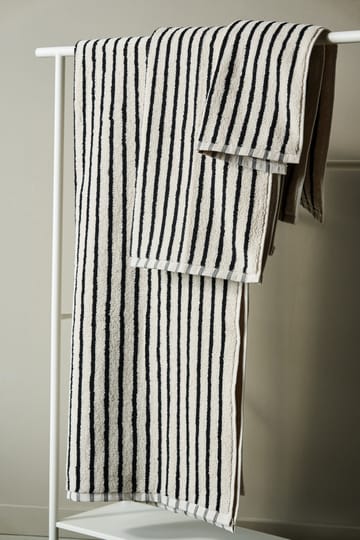 Drift pyyhe 50x70 cm - Valko-musta - Scandi Living