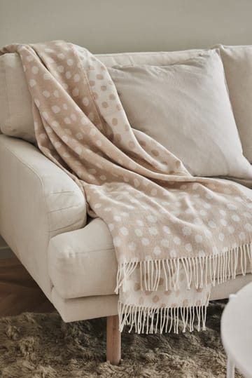 Droplets puuvillapeite 130 x 185 cm - Beige - Scandi Living