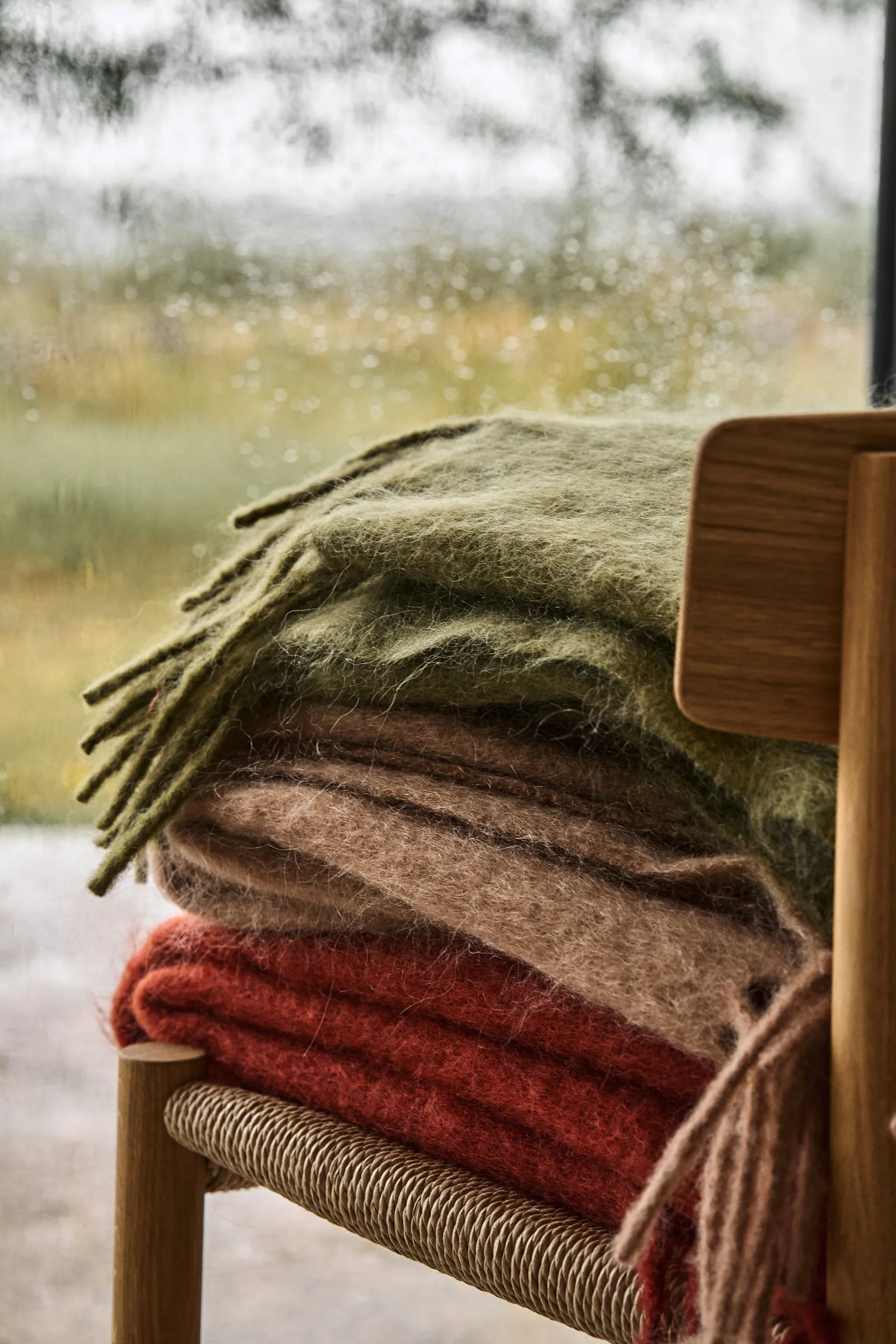 Dune mohair viltti 130x170 cm, Oliivi Scandi Living