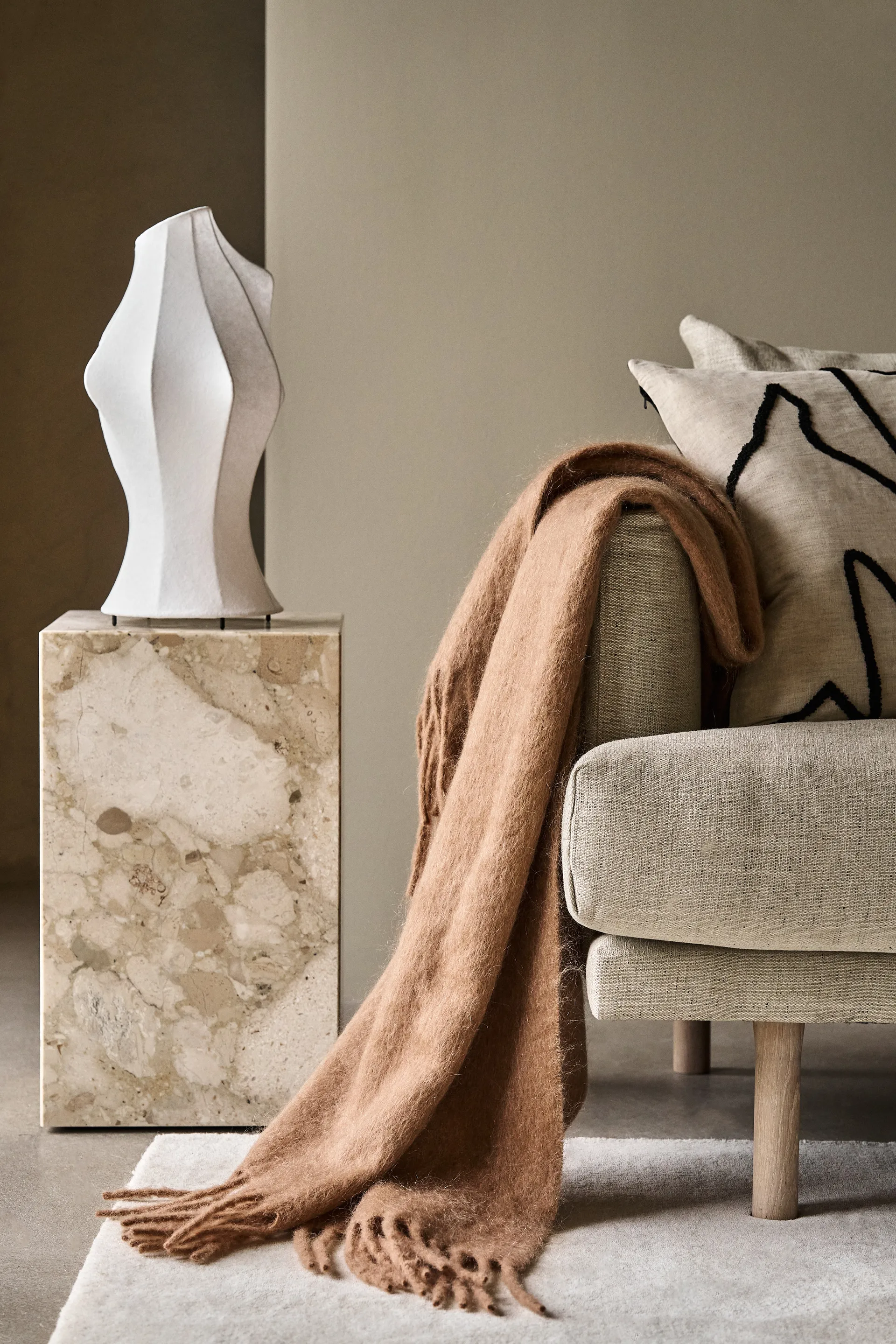 Dune mohair viltti 130x170 cm, Vehnä Scandi Living