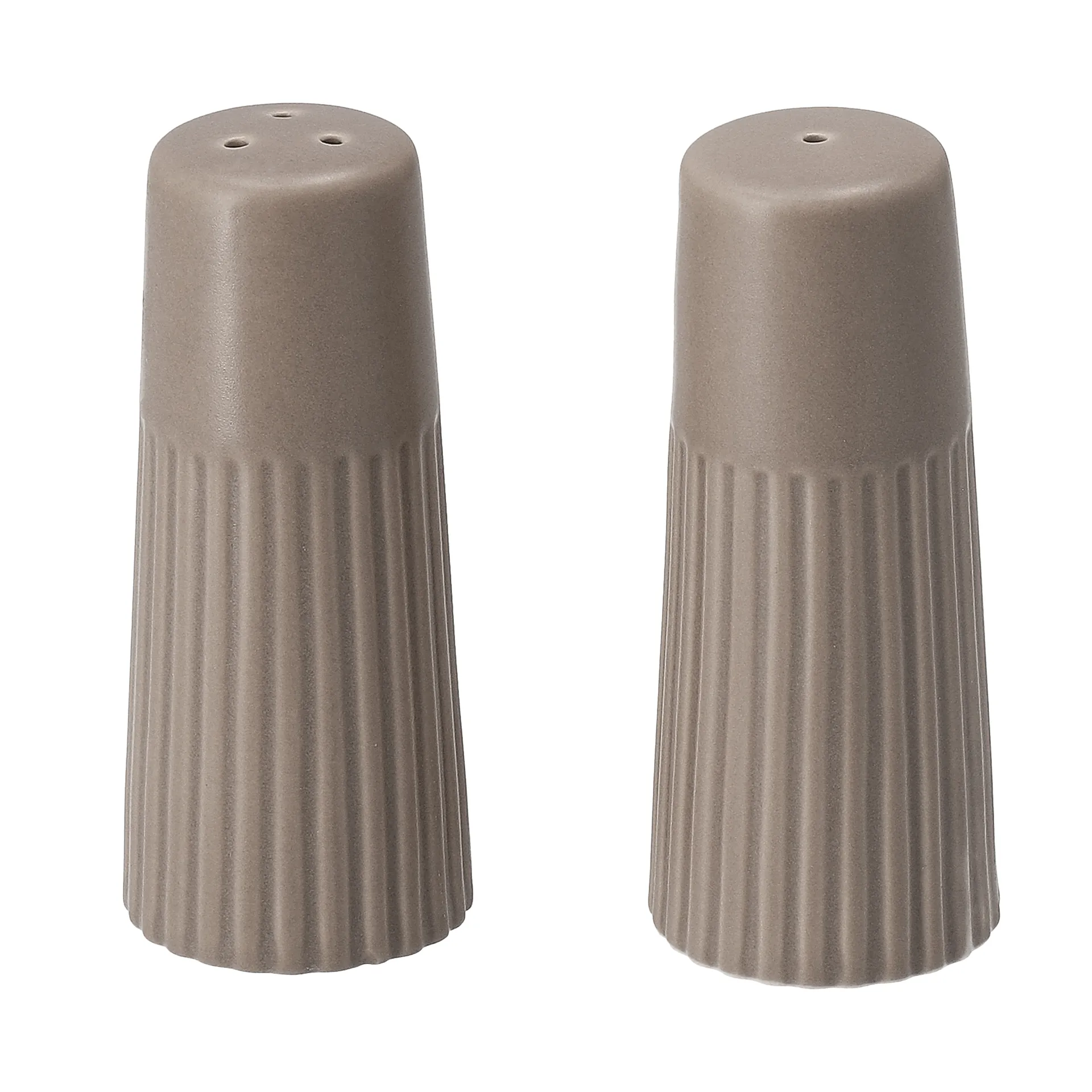 Edge suola- ja pippurisirotin 2 osaa, Taupe, Ø3,8×8,7 cm Scandi Living Edge suola- ja pippurisirotin 2 osaa, Taupe, Ø3,8×8,7 cm Scandi Living