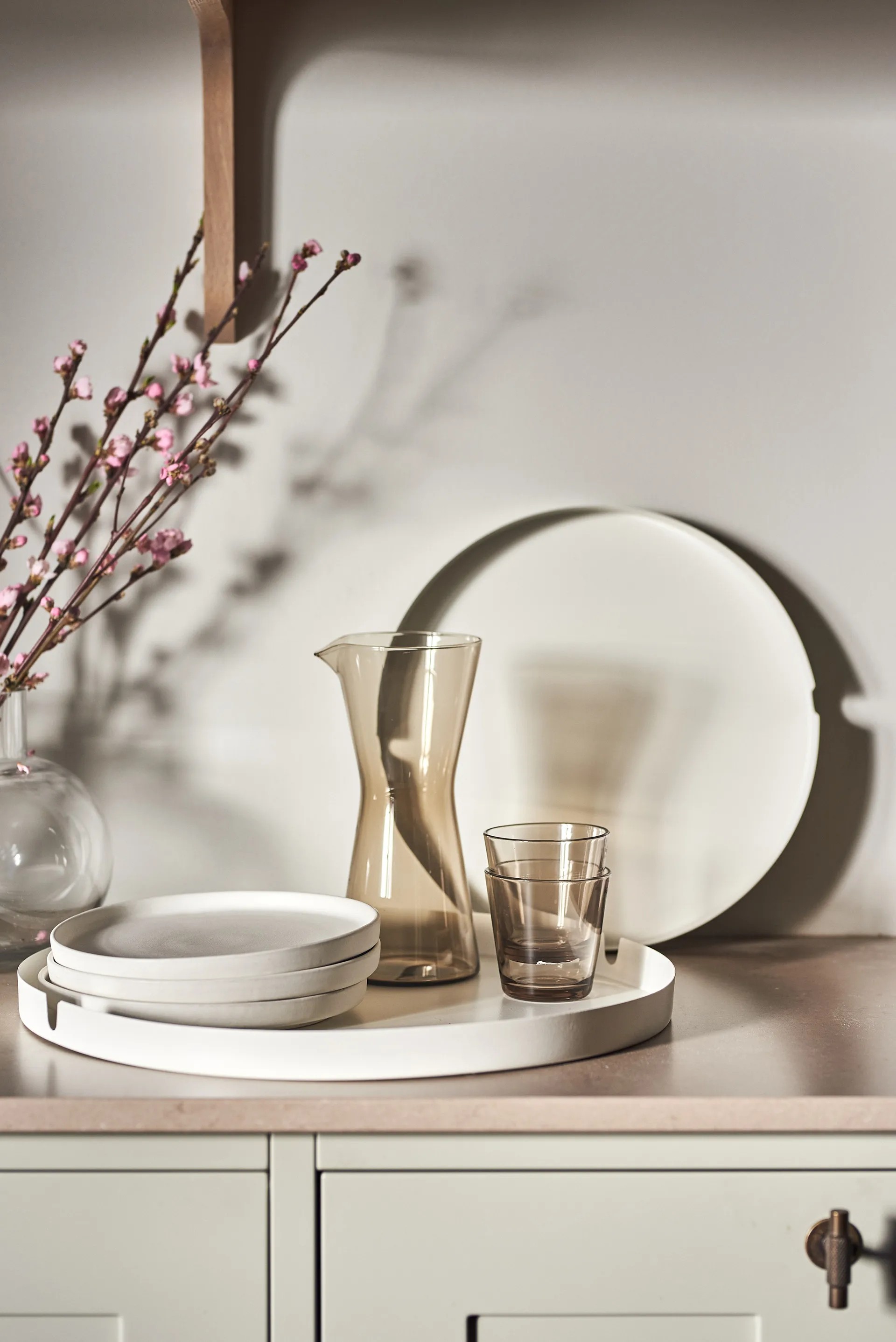 Edgy tarjotin Ø 30 cm, Valkoinen Scandi Living