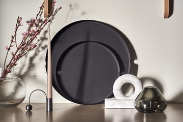 Edgy tarjotin Ø 40 cm - Musta - Scandi Living