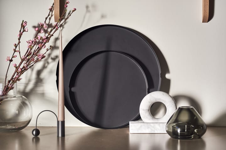 Edgy tarjotin Ø 40 cm - Musta - Scandi Living