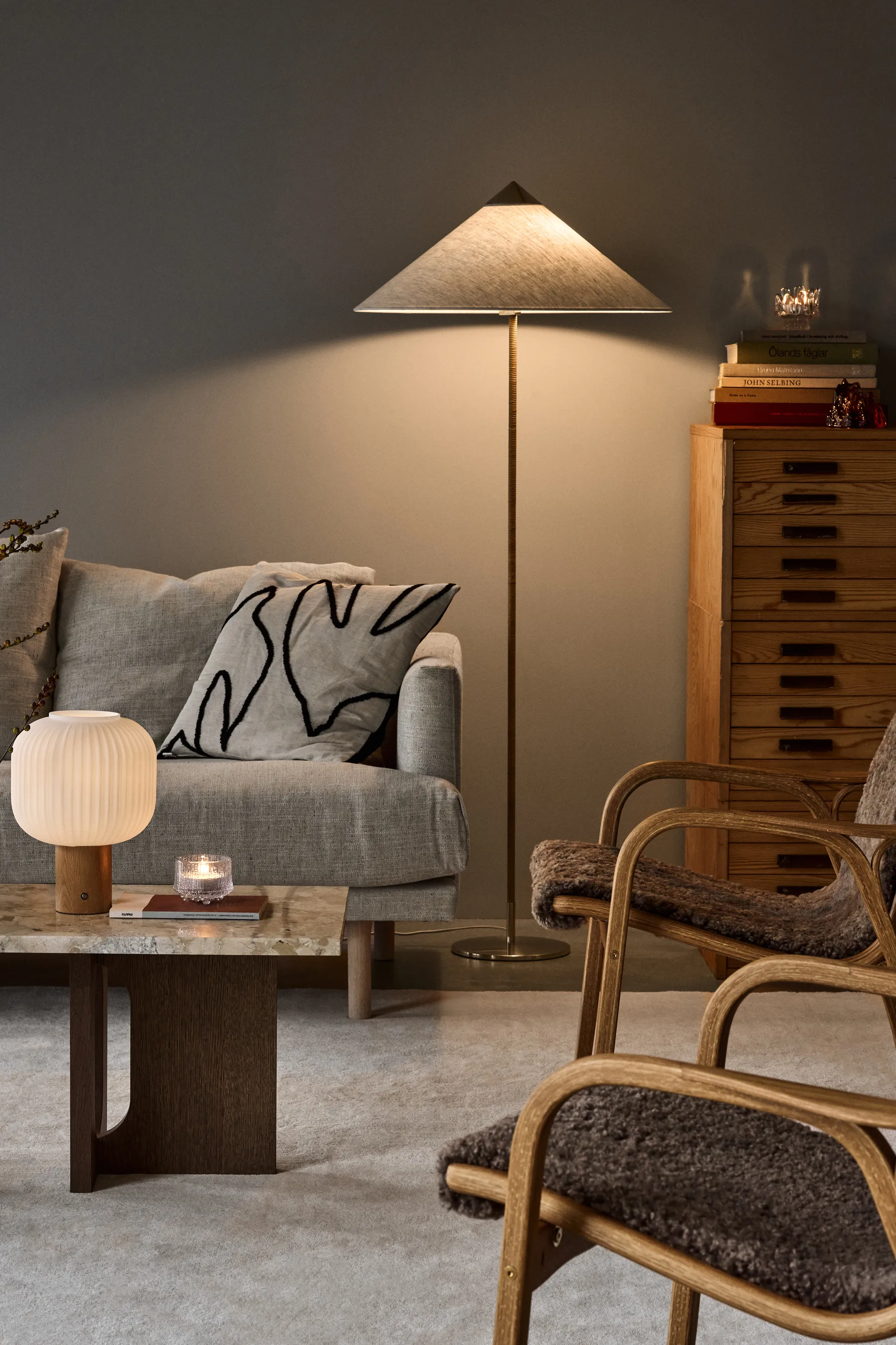 Fair kannettava pöytävalaisin, Huurtunut lasi-saarni Scandi Living