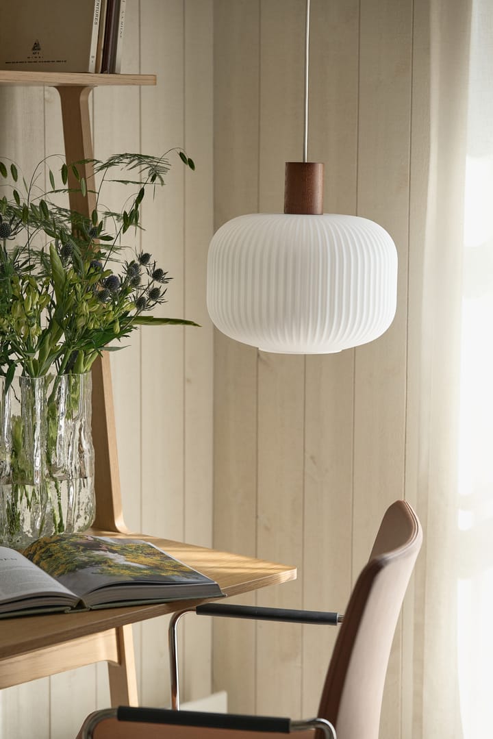Fair kattovalaisin Ø 30 cm - Huurrelasi-tummaksi petsattu saarni - Scandi Living