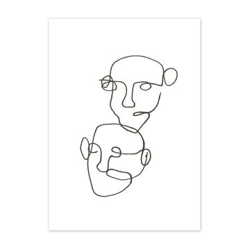 Figurative juliste musta - 30x40 cm - Scandi Living