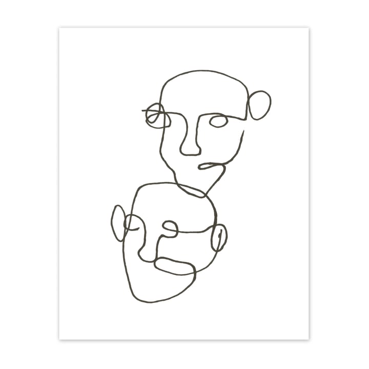 Figurative juliste musta - 40x50 cm - Scandi Living